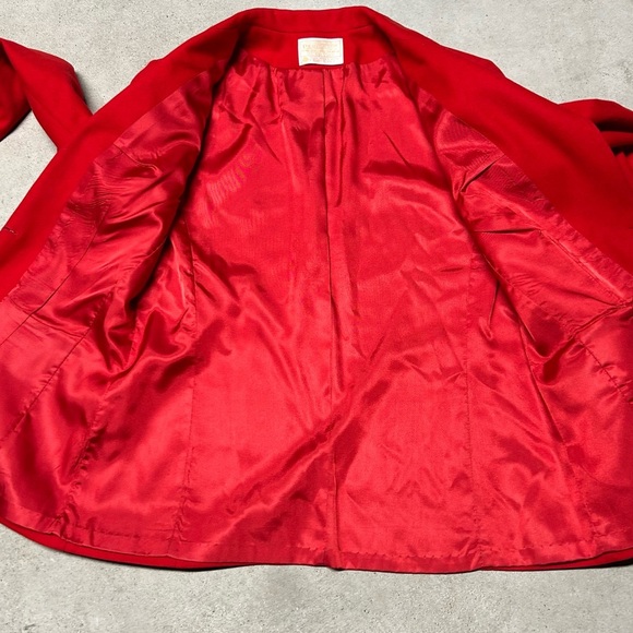 Vintage Pendleton Fiery Red 100% Wool Double Button Blazer Jacket Women’s - Picture 2 of 7